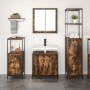 3-teiliges Badmöbel-Set aus geräucherter Eiche - Verbundholz von , Badezimmerwaschtische - Ref: Foro24-3328396, Preis: 167,43...