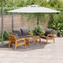 4-teiliges Bistro-Set mit Kissen aus massivem Akazienholz von , Outdoor-Sofas - Ref: Foro24-3328606, Preis: 388,93 €, Rabatt: %