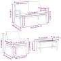 4-teiliges Bistro-Set mit Kissen aus massivem Akazienholz von , Outdoor-Sofas - Ref: Foro24-3328606, Preis: 388,93 €, Rabatt: %