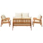 5-teiliges Bistro-Set mit Kissen aus massivem Akazienholz von , Outdoor-Sofas - Ref: Foro24-3328609, Preis: 510,33 €, Rabatt: %