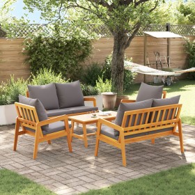Set de Bistro de 5 Piezas con Cojines de Madera Sólida de Acacia de , Sofás de exterior - Ref: Foro24-3328610, Precio: 537,91...
