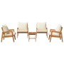5-Piece Bistro Set with Solid Acacia Wood Cushions by , Outdoor sofas - Ref: Foro24-3328611, Price: 384,09 €, Discount: %