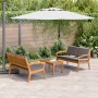 3-piece bistro set with cushions - Solid acacia wood by , Outdoor sofas - Ref: Foro24-3328616, Price: 322,48 €, Discount: %