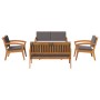 Juego de Bistro de 5 Piezas con Cojines de Madera Sólida de Acacia de , Sofás de exterior - Ref: Foro24-3328618, Precio: 489,...