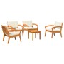5-Piece Bistro Set with Solid Acacia Wood Cushions by , Outdoor sofas - Ref: Foro24-3328619, Price: 364,79 €, Discount: %