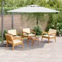 5-Piece Bistro Set with Solid Acacia Wood Cushions by , Outdoor sofas - Ref: Foro24-3328619, Price: 364,79 €, Discount: %