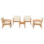5-Piece Bistro Set with Solid Acacia Wood Cushions by , Outdoor sofas - Ref: Foro24-3328619, Price: 364,79 €, Discount: %