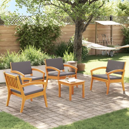5-Piece Bistro Set with Cushions - Solid Acacia Wood by , Outdoor sofas - Ref: Foro24-3328620, Price: 365,89 €, Discount: %