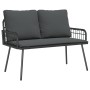 2-teiliges Garten-Esszimmerset mit Kissen Rattan Polyester Schwarz von , Gartenstühle - Ref: Foro24-3328646, Preis: 180,04 €,...