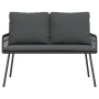 2-teiliges Garten-Esszimmerset mit Kissen Rattan Polyester Schwarz von , Gartenstühle - Ref: Foro24-3328646, Preis: 180,04 €,...