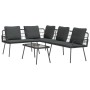2-teilige Gartensofagarnitur mit schwarzen Kissen aus Rattan von , Outdoor-Sofas - Ref: Foro24-3328648, Preis: 356,05 €, Raba...