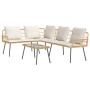 2-Piece Garden Sofa Set with Natural Rattan Cushions by , Outdoor sofas - Ref: Foro24-3328649, Price: 289,25 €, Discount: %
