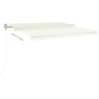 Toldo retráctil manual con postes crema 4,5x3 m de vidaXL, Toldos - Ref: Foro24-3069957, Precio: 497,03 €, Descuento: %