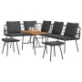 4-teiliges Gartensofa-Set mit schwarzen Rattan-Polyester-Kissen von , Outdoor-Sofas - Ref: Foro24-3328654, Preis: 348,20 €, R...