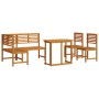 4-teiliges Garten-Esszimmerset - massives Akazienholz von , Gartenbänke - Ref: Foro24-3328689, Preis: 430,99 €, Rabatt: %