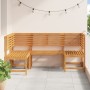 3-teiliges Gartenbank-Set aus massivem Akazienholz von , Gartenbänke - Ref: Foro24-3328691, Preis: 391,39 €, Rabatt: %