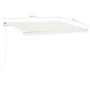 Manual retractable awning with cream poles 4.5x3 m by vidaXL, Awnings - Ref: Foro24-3069957, Price: 480,62 €, Discount: %