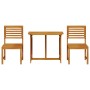 3-Piece Solid Acacia Wood Garden Bistro Set by , Garden tables - Ref: Foro24-3328694, Price: 213,49 €, Discount: %