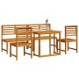 5-Piece Solid Acacia Wood Garden Dining Set by , Garden tables - Ref: Foro24-3328698, Price: 411,68 €, Discount: %