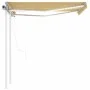 Toldo automático LED sensor de viento amarillo blanco 3,5x2,5 m by vidaXL, Awnings - Ref: Foro24-3069933, Price: 575,29 €, Di...