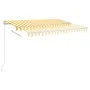 Toldo automático LED sensor de viento amarillo blanco 3,5x2,5 m by vidaXL, Awnings - Ref: Foro24-3069933, Price: 575,29 €, Di...