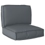 Set of pallet cushions Set of 2 Anthracite Polyester Medium by , Cushions for chairs and sofas - Ref: Foro24-3329049, Price: ...