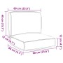 Set mit 2 Stück Palettenkissen Grau Polyester Quadrat von , Kissen für Stühle und Sofas - Ref: Foro24-3329050, Preis: 49,36 €...