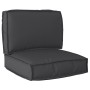 Set Palettenkissen Set mit 2er Set Palettenkissen aus schwarzem Polyester von , Kissen für Stühle und Sofas - Ref: Foro24-332...