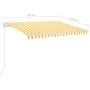 Toldo automático LED sensor de viento amarillo blanco 3,5x2,5 m by vidaXL, Awnings - Ref: Foro24-3069933, Price: 575,29 €, Di...