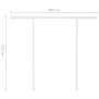 Toldo automático LED sensor de viento amarillo blanco 3,5x2,5 m by vidaXL, Awnings - Ref: Foro24-3069933, Price: 575,29 €, Di...