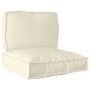 Set of Pallet Cushions Set of 2 Cream Polyester by , Cushions for chairs and sofas - Ref: Foro24-3329061, Price: 71,45 €, Dis...