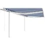 Automatische Markise LED-Windsensor blau weiß 4,5x3 m von vidaXL, Markisen - Ref: Foro24-3069971, Preis: 682,09 €, Rabatt: %