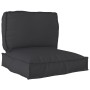 2-teiliges rechteckiges Palettenkissen-Set aus schwarzem Polyester von , Kissen für Stühle und Sofas - Ref: Foro24-3329063, P...