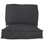 2 Piece Black Polyester Rectangular Pallet Cushion Set by , Cushions for chairs and sofas - Ref: Foro24-3329063, Price: 71,14...