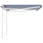 Automatische Markise LED-Windsensor blau weiß 4,5x3 m von vidaXL, Markisen - Ref: Foro24-3069971, Preis: 682,09 €, Rabatt: %