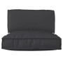 2-teiliges Palettenkissen-Set Schwarz Strapazierfähiges Polyester von , Kissen für Stühle und Sofas - Ref: Foro24-3329073, Pr...
