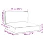 Set of Cushions for Pallets Set of 2 Standard Polyester Topo by , Cushions for chairs and sofas - Ref: Foro24-3329074, Price:...