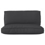 Set Palettenkissen 2er-Set Schwarzes Polyester Standard von , Kissen für Stühle und Sofas - Ref: Foro24-3329083, Preis: 79,91...