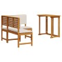 2-teiliges Garten-Esszimmerset mit Kissen aus massivem Akazienholz von , Gartenbänke - Ref: Foro24-3329099, Preis: 359,89 €, ...