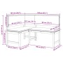 2-Piece Garden Dining Set with Solid Acacia Wood Cushions by , garden benches - Ref: Foro24-3329099, Price: 359,89 €, Discoun...