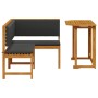 2-Piece Garden Table and Chairs Set with Acacia Wood Cushions by , garden benches - Ref: Foro24-3329100, Price: 330,66 €, Dis...