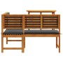 2-teiliges Set aus Gartentisch und Stühlen mit Kissen aus Akazienholz von , Gartenbänke - Ref: Foro24-3329100, Preis: 337,31 ...