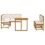 4-Piece Garden Dining Set with Cushions - Solid Acacia Wood by , garden benches - Ref: Foro24-3329101, Price: 483,78 €, Disco...