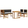 4-Piece Garden Dining Set with Solid Acacia Wood Cushions by , garden benches - Ref: Foro24-3329102, Price: 465,02 €, Discoun...