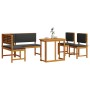 4-Piece Garden Dining Set with Solid Acacia Wood Cushions by , garden benches - Ref: Foro24-3329102, Price: 465,02 €, Discoun...