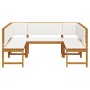 5-teiliges Gartenset mit Kissen aus massivem Akazienholz von , Gartenbänke - Ref: Foro24-3329103, Preis: 537,76 €, Rabatt: %
