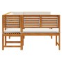 5-piece garden set with solid acacia wood cushions by , garden benches - Ref: Foro24-3329103, Price: 534,41 €, Discount: %