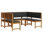 5-teiliges Gartenset mit Kissen aus massivem Akazienholz von , Gartenbänke - Ref: Foro24-3329104, Preis: 545,35 €, Rabatt: %