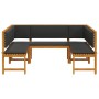5-teiliges Gartenset mit Kissen aus massivem Akazienholz von , Gartenbänke - Ref: Foro24-3329104, Preis: 545,35 €, Rabatt: %