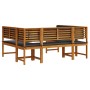 5-teiliges Gartenset mit Kissen aus massivem Akazienholz von , Gartenbänke - Ref: Foro24-3329104, Preis: 545,35 €, Rabatt: %